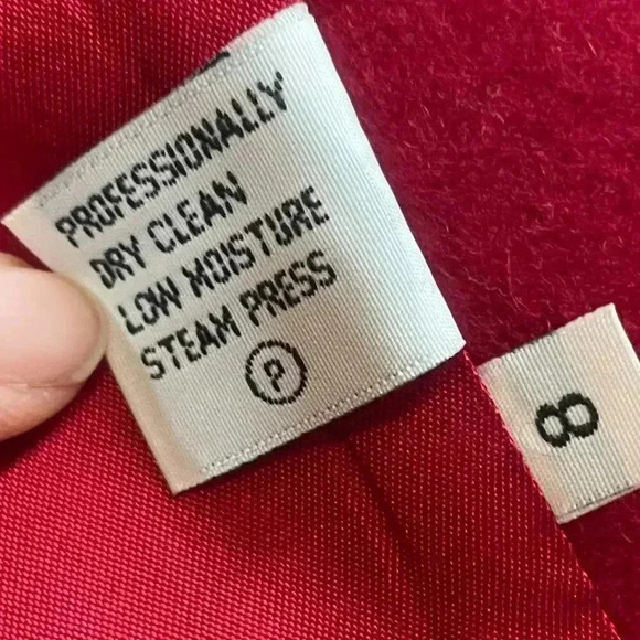 Vintage Machintosh New England Red Wool Barn Chore Coat with Suede Collar - Picture 11 of 15